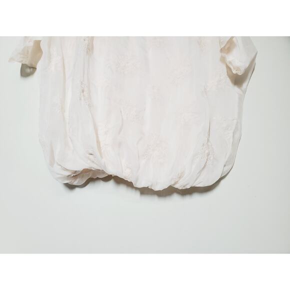 Lola Made In Italy Womens Small Top 100% Silk Flowey Layered Pink Embroidered - Picture 3 of 9